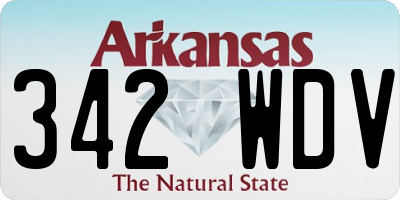 AR license plate 342WDV