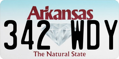 AR license plate 342WDY