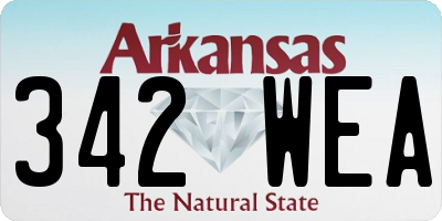 AR license plate 342WEA