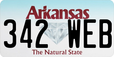 AR license plate 342WEB