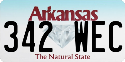 AR license plate 342WEC