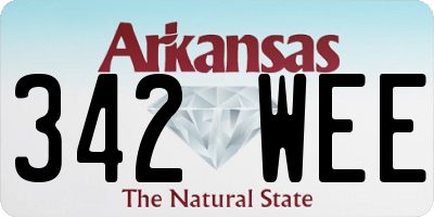 AR license plate 342WEE