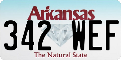 AR license plate 342WEF