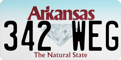 AR license plate 342WEG