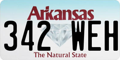 AR license plate 342WEH