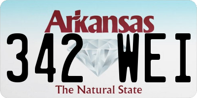 AR license plate 342WEI