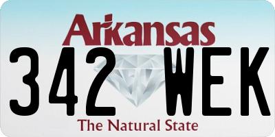 AR license plate 342WEK