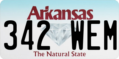 AR license plate 342WEM