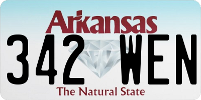 AR license plate 342WEN