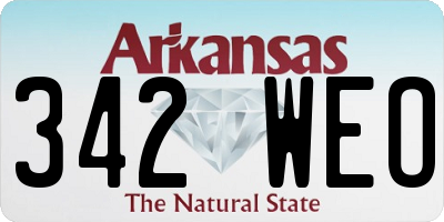 AR license plate 342WEO