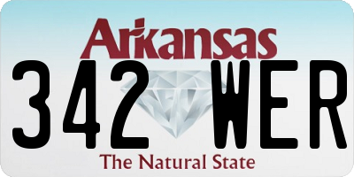 AR license plate 342WER