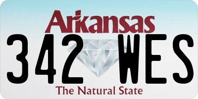 AR license plate 342WES