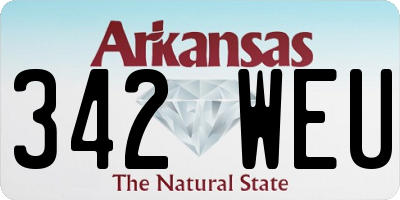 AR license plate 342WEU