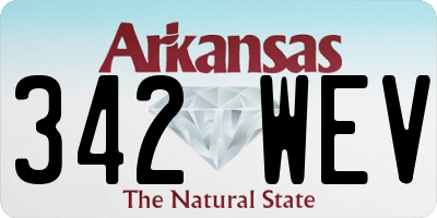 AR license plate 342WEV