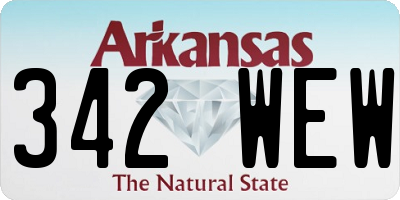 AR license plate 342WEW
