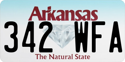 AR license plate 342WFA