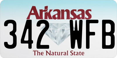 AR license plate 342WFB