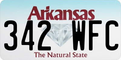 AR license plate 342WFC