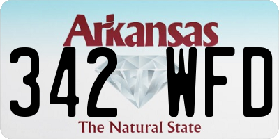 AR license plate 342WFD