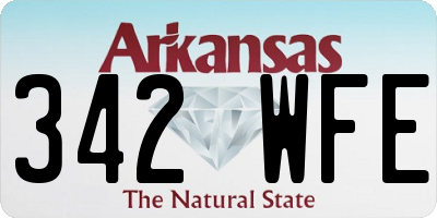 AR license plate 342WFE
