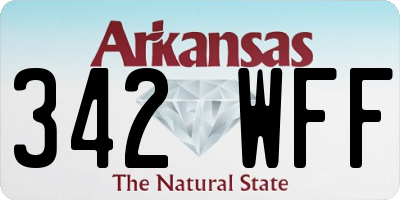 AR license plate 342WFF