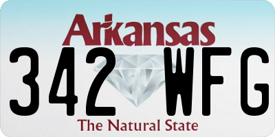 AR license plate 342WFG
