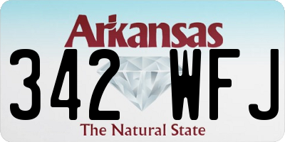 AR license plate 342WFJ