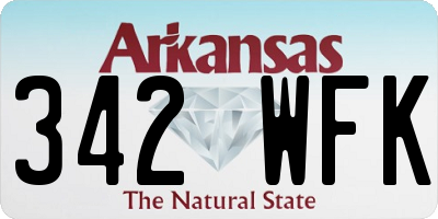 AR license plate 342WFK