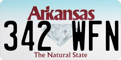 AR license plate 342WFN