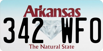 AR license plate 342WFO