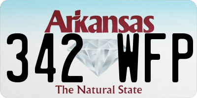 AR license plate 342WFP