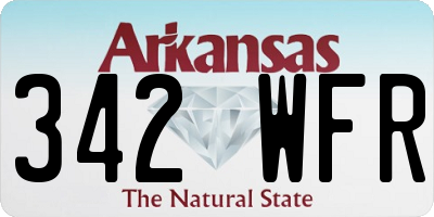 AR license plate 342WFR