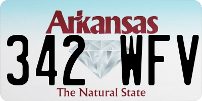 AR license plate 342WFV