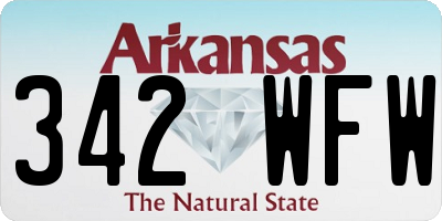 AR license plate 342WFW