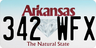 AR license plate 342WFX