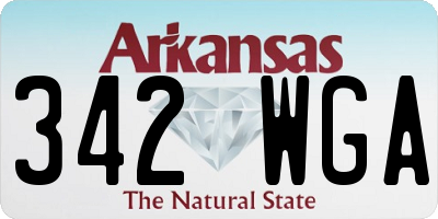AR license plate 342WGA