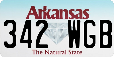 AR license plate 342WGB
