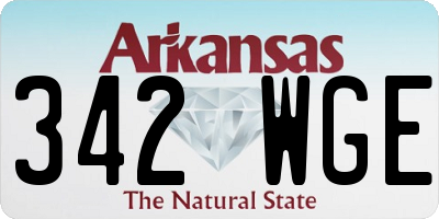 AR license plate 342WGE