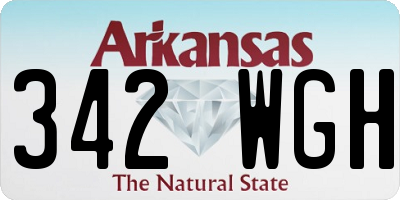AR license plate 342WGH
