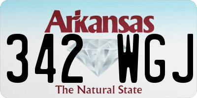 AR license plate 342WGJ