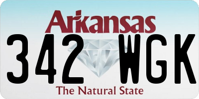 AR license plate 342WGK