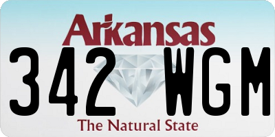 AR license plate 342WGM