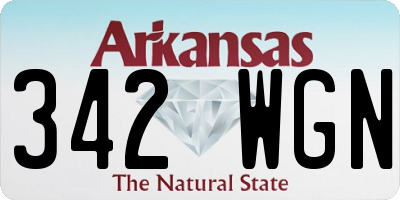 AR license plate 342WGN