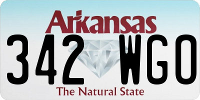 AR license plate 342WGO