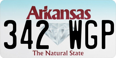 AR license plate 342WGP
