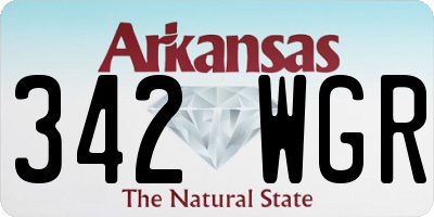 AR license plate 342WGR