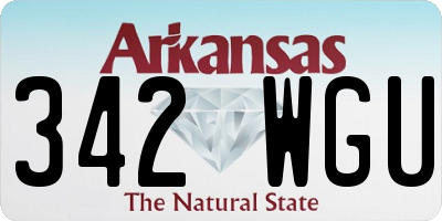 AR license plate 342WGU