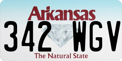 AR license plate 342WGV