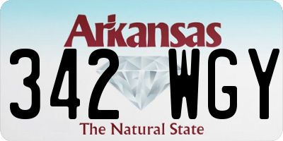 AR license plate 342WGY