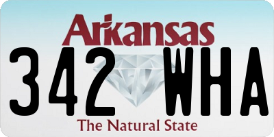 AR license plate 342WHA
